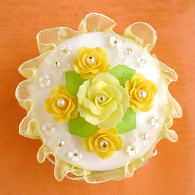 フラワーソープケーキ(イエロー)