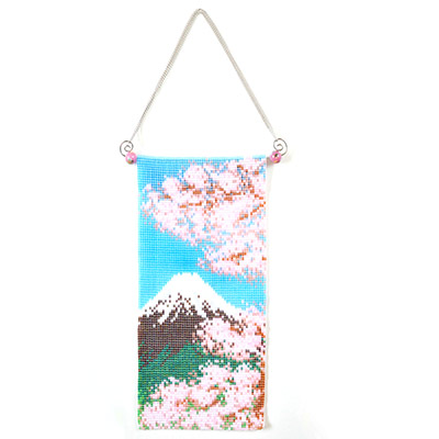 ミニタペストリー(富士山と桜) のハンドメイド