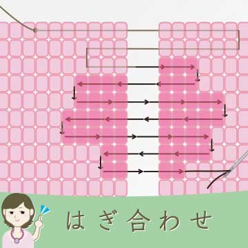 デリカビーズ織り「シートのはぎ合わせ方」
