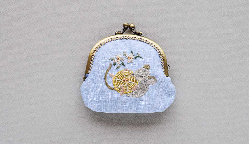 Foodie Mouse Purse（くいしんぼうネズミのがま口）