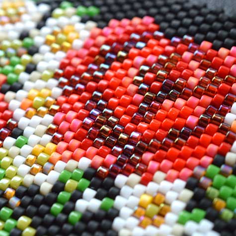 ペヨーテステッチで作るカードケースキット ペヨーテステッチで作るカードケースキット(薔薇とマーガレット)