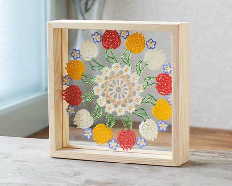 ビーズレーシング フラワー ドイリー キット チューリップ ビーズレーシング フラワー ドイリー キット チューリップ