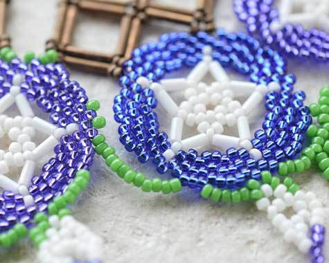 ビーズレーシング フラワー ドイリー キット あさがお ビーズレーシング フラワー ドイリー キット あさがお