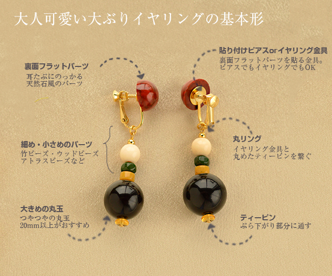 デザインポスト ピアス 金具 ハンドメイド - 素材/材料