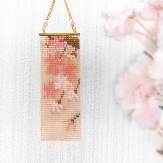 デリカビーズ織りの桜